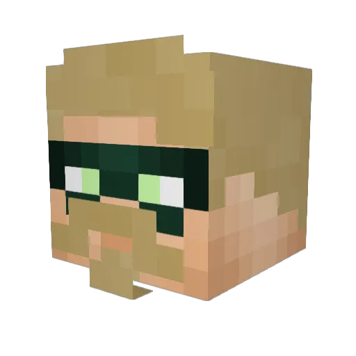 IAmTheGreenArrow Minecraft avatar head, 3D render