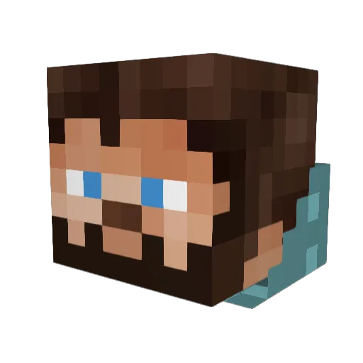 IAmTheRaven Minecraft avatar head, 3D render