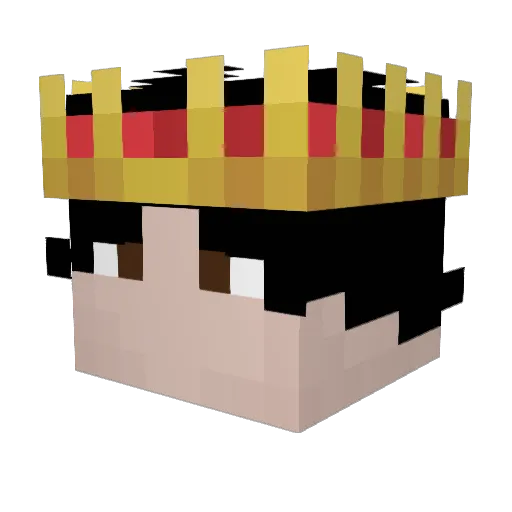 IAmTudor Minecraft avatar head, 3D render
