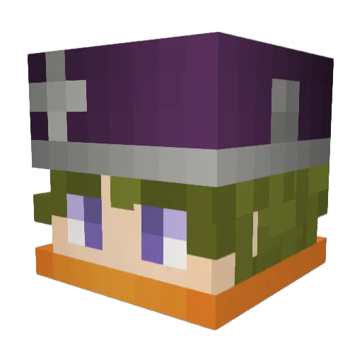 IAmYops Minecraft avatar head, 3D render