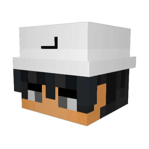 IAmYuvii Minecraft avatar head, 3D render