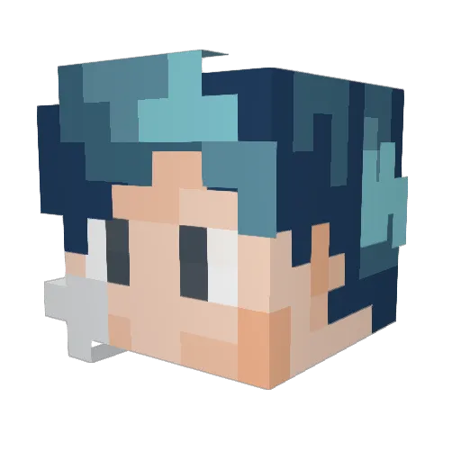 IAnarkZI Minecraft avatar head, 3D render