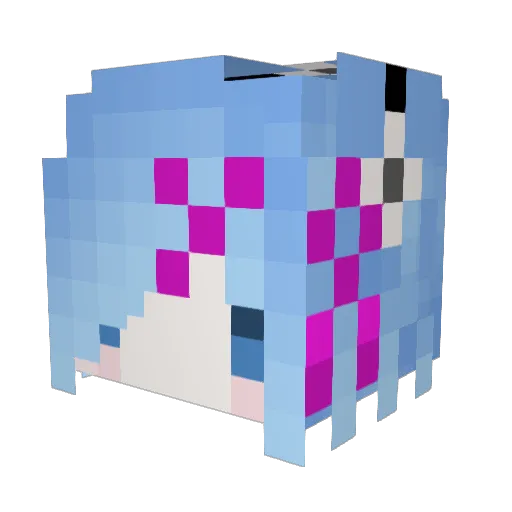 IAoUoWind Minecraft avatar head, 3D render