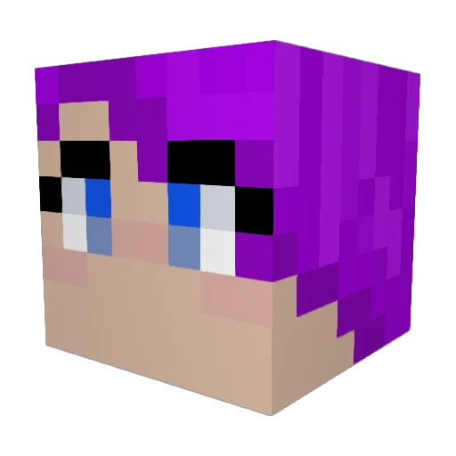 IAshera Minecraft avatar head, 3D render
