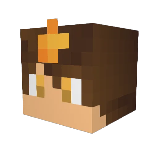 IAstute Minecraft avatar head, 3D render