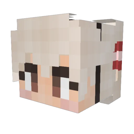 IAyuki Minecraft avatar head, 3D render