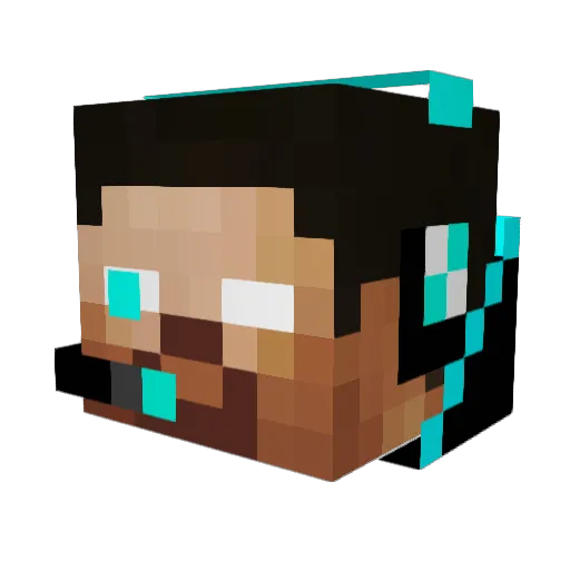 IAzooz89 Minecraft avatar head, 3D render
