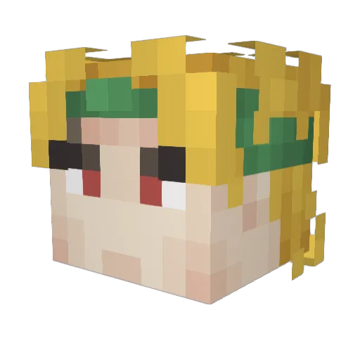 IBAMA Minecraft avatar head, 3D render