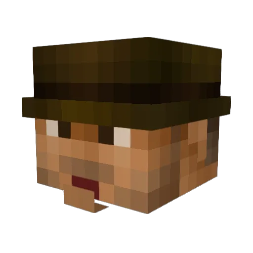 IBFDad Minecraft avatar head, 3D render