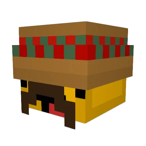 IBIRB111 Minecraft avatar head, 3D render