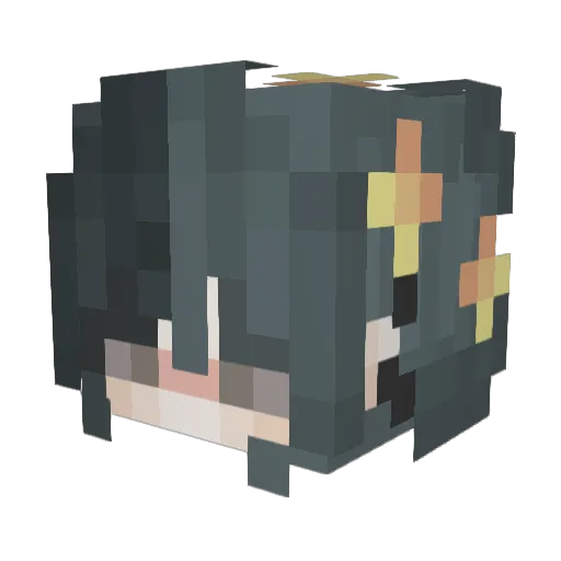 IBIRORU Minecraft avatar head, 3D render