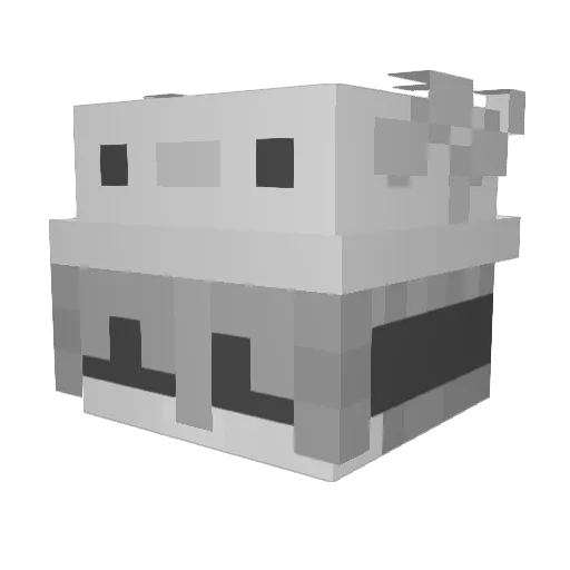 IBKE Minecraft avatar head, 3D render