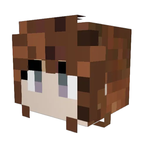 IBN_5100 Minecraft avatar head, 3D render