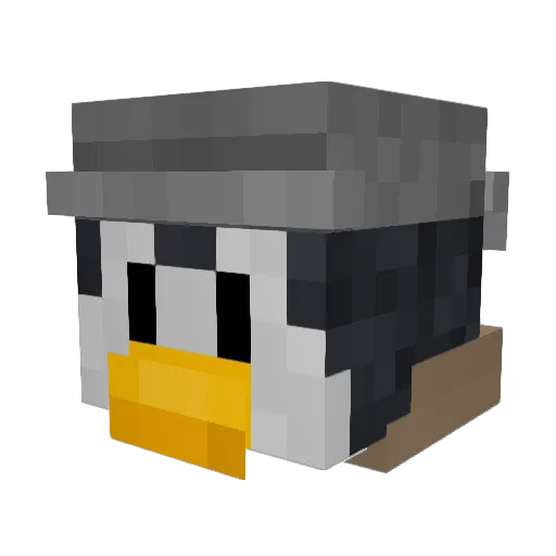 IBO8I Minecraft avatar head, 3D render