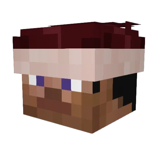 IBPC Minecraft avatar head, 3D render