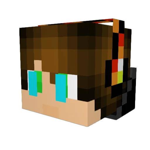 IBadHbu Minecraft avatar head, 3D render