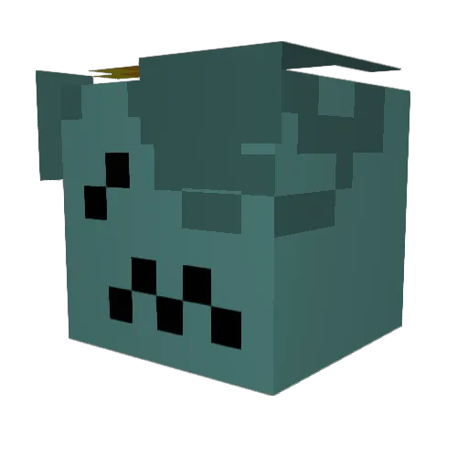 IBark Minecraft avatar head, 3D render