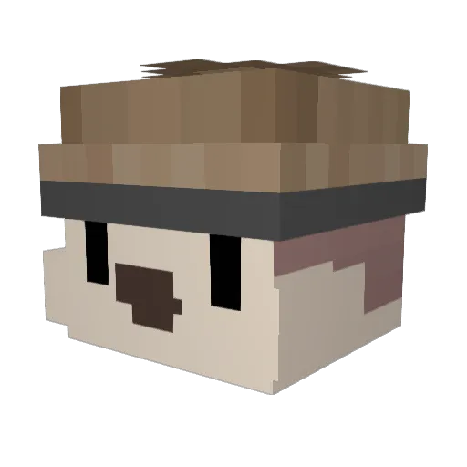 IBenjaHS Minecraft avatar head, 3D render