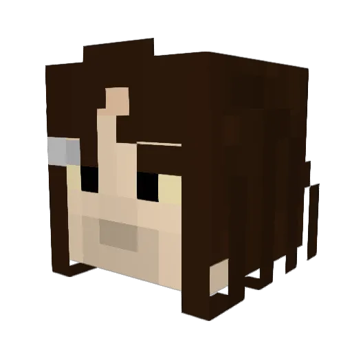 IBlack1277 Minecraft avatar head, 3D render
