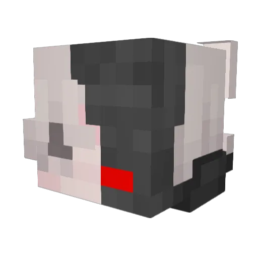 IBonc Minecraft avatar head, 3D render