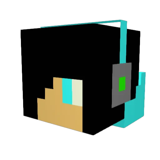 IBot9000 Minecraft avatar head, 3D render
