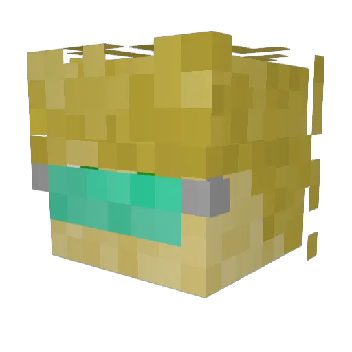IC235239A Minecraft avatar head, 3D render