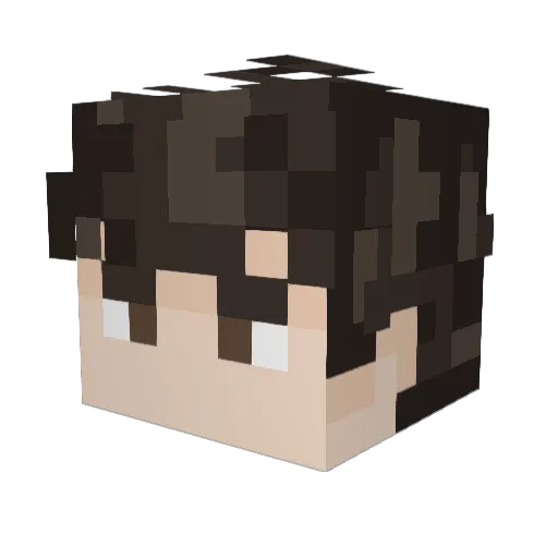 ICALUZ Minecraft avatar head, 3D render