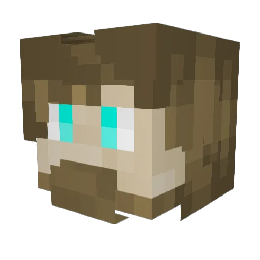ICE1861 Minecraft avatar head, 3D render