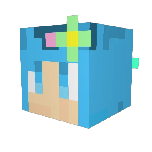 ICE367 Minecraft avatar head, 3D render