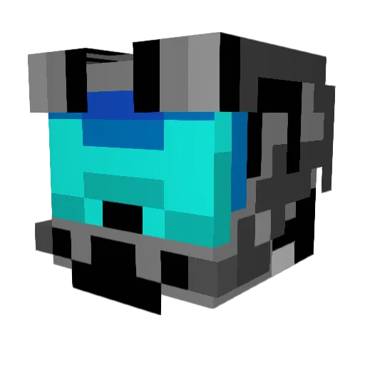 ICEA6 Minecraft avatar head, 3D render