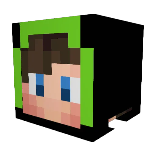 ICEDROPZ Minecraft avatar head, 3D render