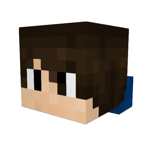 ICEFOX5 Minecraft avatar head, 3D render