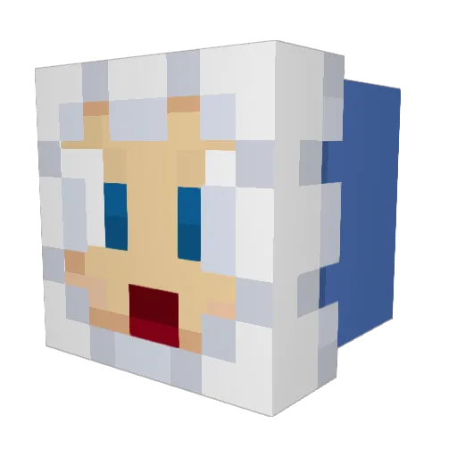 ICEMAND_ Minecraft avatar head, 3D render