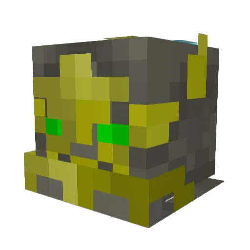 ICEMANNINJA Minecraft avatar head, 3D render