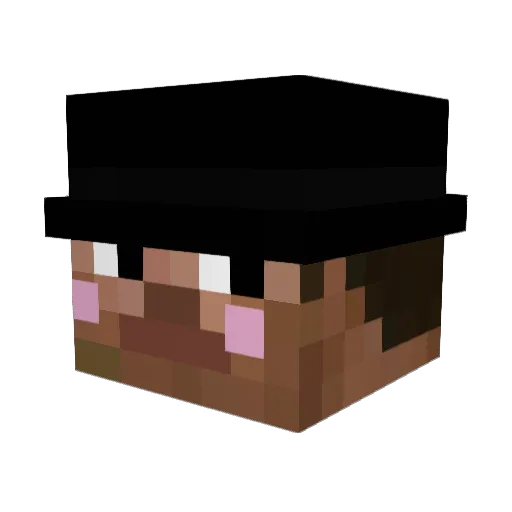ICEPI3RCE Minecraft avatar head, 3D render