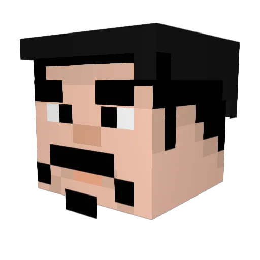 ICE_31 Minecraft avatar head, 3D render