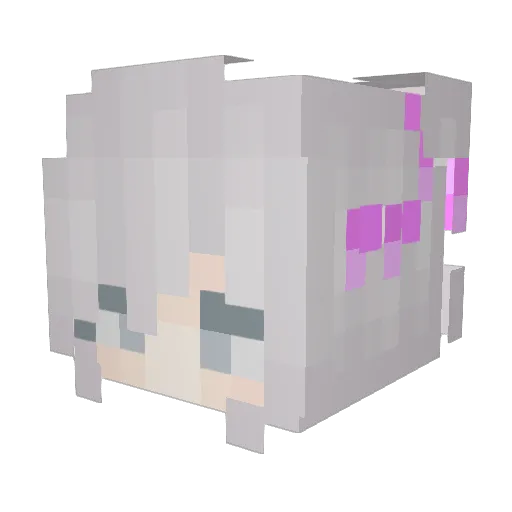 ICE_BlACK_TEA_ Minecraft avatar head, 3D render