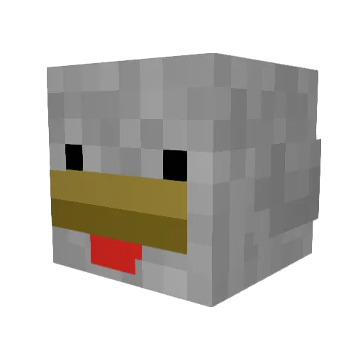 ICE_V1n Minecraft avatar head, 3D render