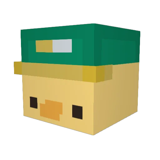 ICE_ZZ Minecraft avatar head, 3D render