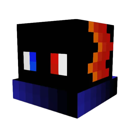ICEmanPlayer Minecraft avatar head, 3D render