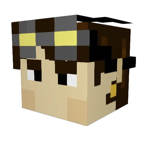 ICExScythe Minecraft avatar head, 3D render