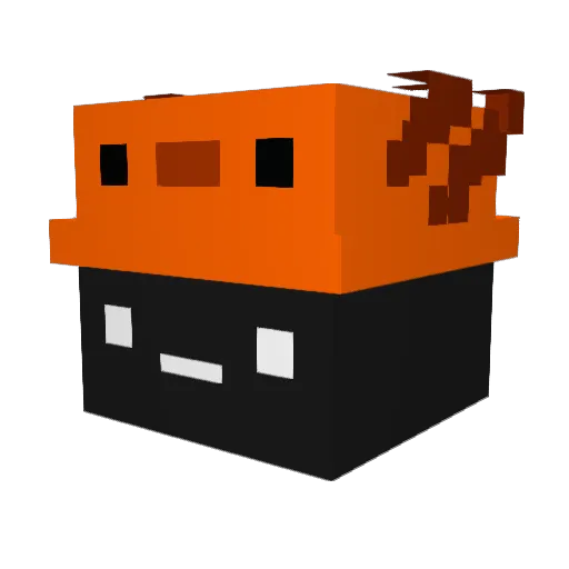 ICHIIBANN Minecraft avatar head, 3D render