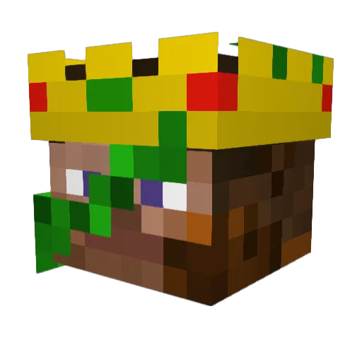ICH_1 Minecraft avatar head, 3D render
