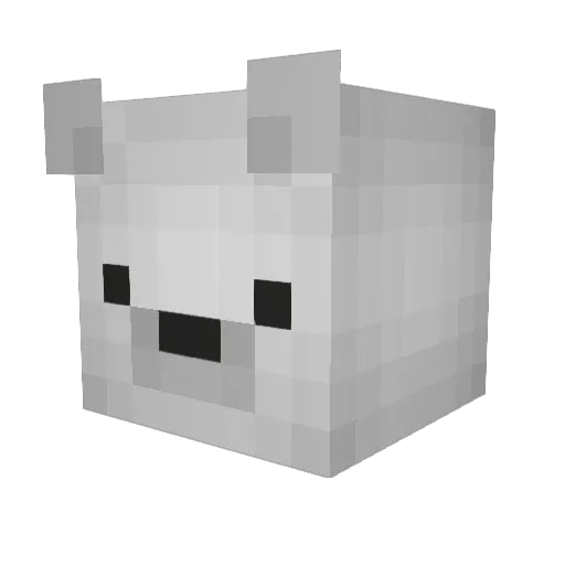 ICIC_ Minecraft avatar head, 3D render