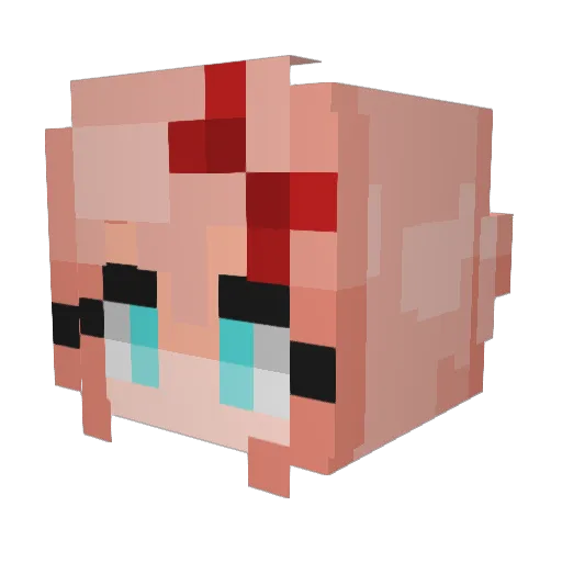 ICNIV Minecraft avatar head, 3D render