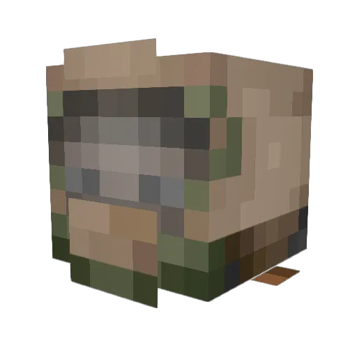 ICON6k Minecraft avatar head, 3D render