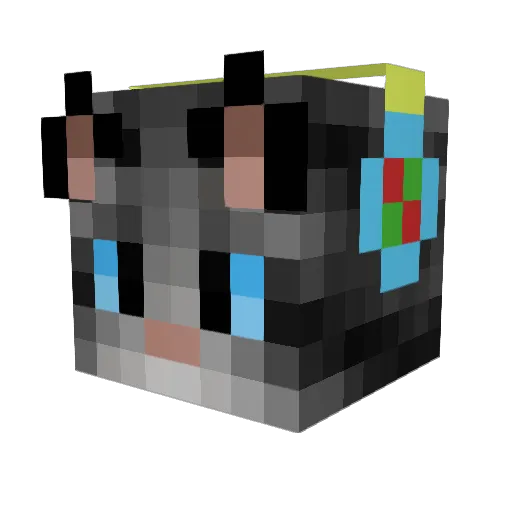 ICOR_YT Minecraft avatar head, 3D render