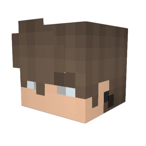ICPvP Minecraft avatar head, 3D render