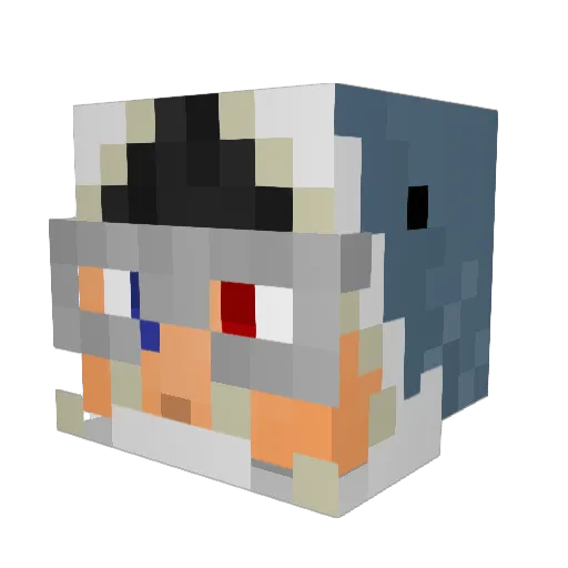 ICSA Minecraft avatar head, 3D render