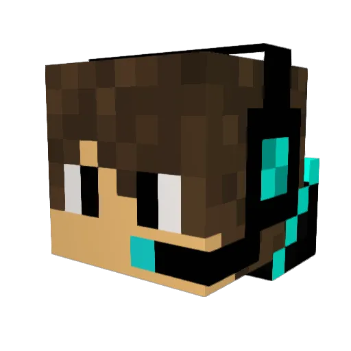 ICTUS12 Minecraft avatar head, 3D render